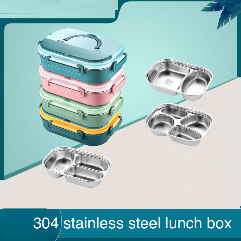 304 Stainless Steel Insulated Lunch Box Sealed Crisper Double Deck