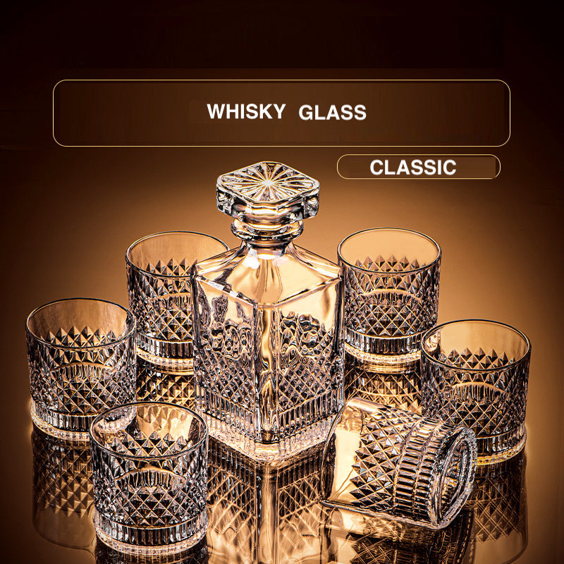 Luxury Crystal Whiskey Shot Glass Household Wine Glass Creatives High-End Glass  Cup Set - China Wine Glass and Crystal Glassware price